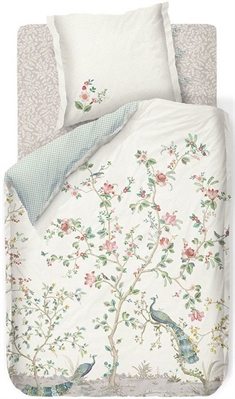 Pip studio sengetøj - Okinawa white - Blomstret sengetøj - Dobbeltsidet sengesæt - 100% bomuld