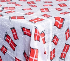 Fødselsdagsdug - Velour dug med flag - Nervøs velourdug - Pakke med 3 meter