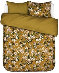 Dobbeltdyne sengetøj 200x220 cm - Verano ochre - Vendbar dobbeltdyne betræk - 100% bomuldssatin - Essenza sengetøj