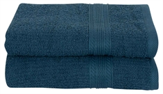 Gæstehåndklæder - Pakke á 2 stk. - 40x60 cm - Blå - 100% Bomuld