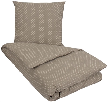 Grønt sengesæt - 140x220 cm - 100% bomuld - Olga grøn - Sengesæt med prikker - Nordstrand Home sengetøj