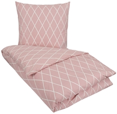 Rosa sengetøj 140x220 cm - Sengesæt i 100% bomuld - Karen rosa - Nordstrand Home sengesæt