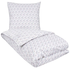 Sengetøj 140x220 cm - Potpuri blue - Blomstret sengesæt - 100% Bomuldssatin sengetøj - By Night