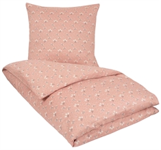Sengetøj 140x220 cm - Bomuldssatin sengetøj - Summer rosa - By Night sengesæt 