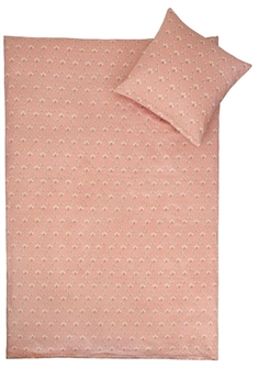 Junior sengetøj 100x140 cm - Summer rosa - 100% Bomuldssatin - By Night sengesæt 