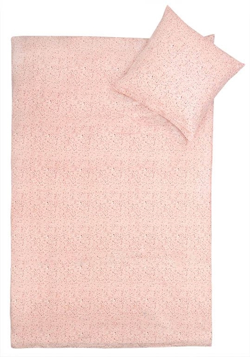 Junior sengetøj 100x140 cm - Marble light red - 100% bomuldssatin - By Night sengesæt 