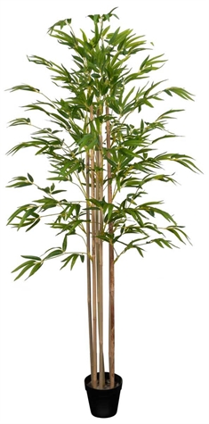 Kunstig Bambus Plante - Højde 155 cm - Dekorative flotte blade - Kunstig gulvplante