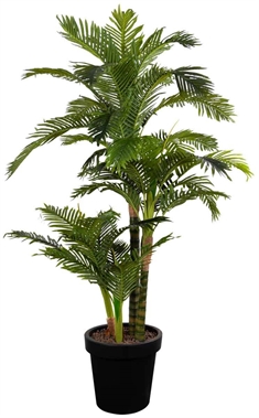 Kunstig Areca Palme  - 240 cm høj - Store og dekorative blade - Kunstig plante