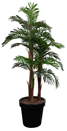 Kunstig Areca Palme - 185 cm høj - Store og dekorative blade - Kunstig plante