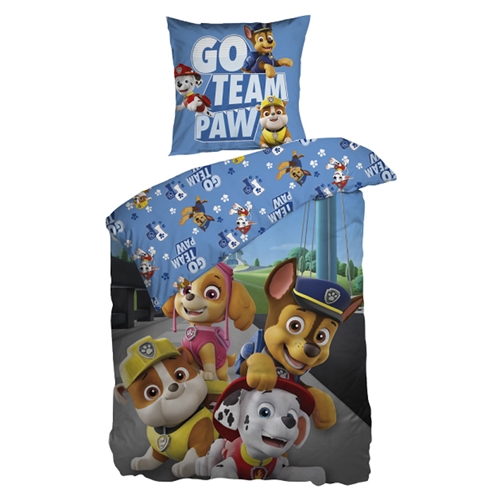 Økologisk Paw Patrol sengetøj 140x200 cm - Børnesengetøj - Sengesæt i 100% økologisk bomuld