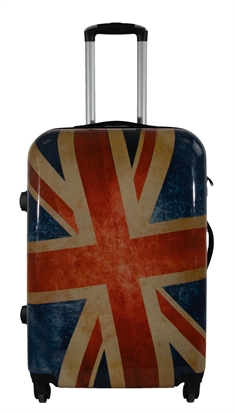 Kuffert - Hardcase kuffert - Str. Medium - Kuffert med motiv - Union Jack - Eksklusiv letvægt rejsekuffert