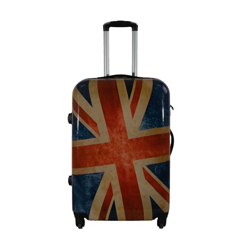 Kuffert - Hardcase kuffert - Str. Medium - Kuffert med motiv - Union Jack - Eksklusiv letvægt rejsekuffert