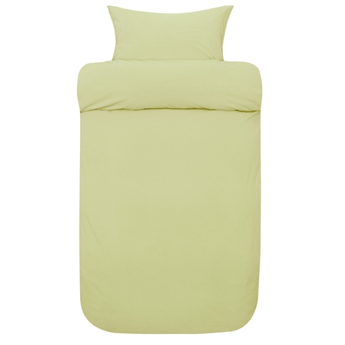 Økologisk sengetøj 140x220 cm - 100% stenvasket bomuld - Frøya lime - Sengelinned fra Høie of Scandinavia 