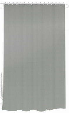 Badeforhæng - 180x180 cm - Grå - Bruseforhæng klar til ophæng