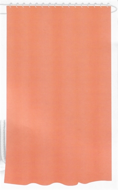 Badeforhæng - 180x180 cm - Orange - Bruseforhæng klar til ophæng