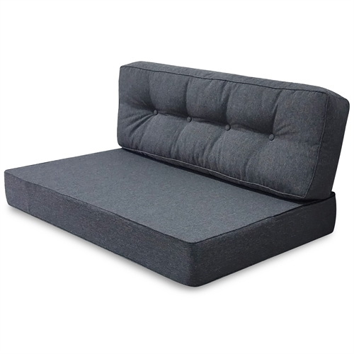 Pallehynde til pallesofa - 120x80 cm - 15 cm tyk siddehynde til palle - Antracitgrå pallehynde - Nordstrand Home pallesofa hynde 