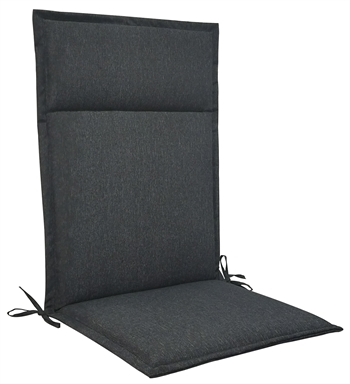 Havehynde til positionsstol med høj ryg - 5 cm tykkelse - Antracitgrå hynde med god komfort - Nordstrand Home universal 