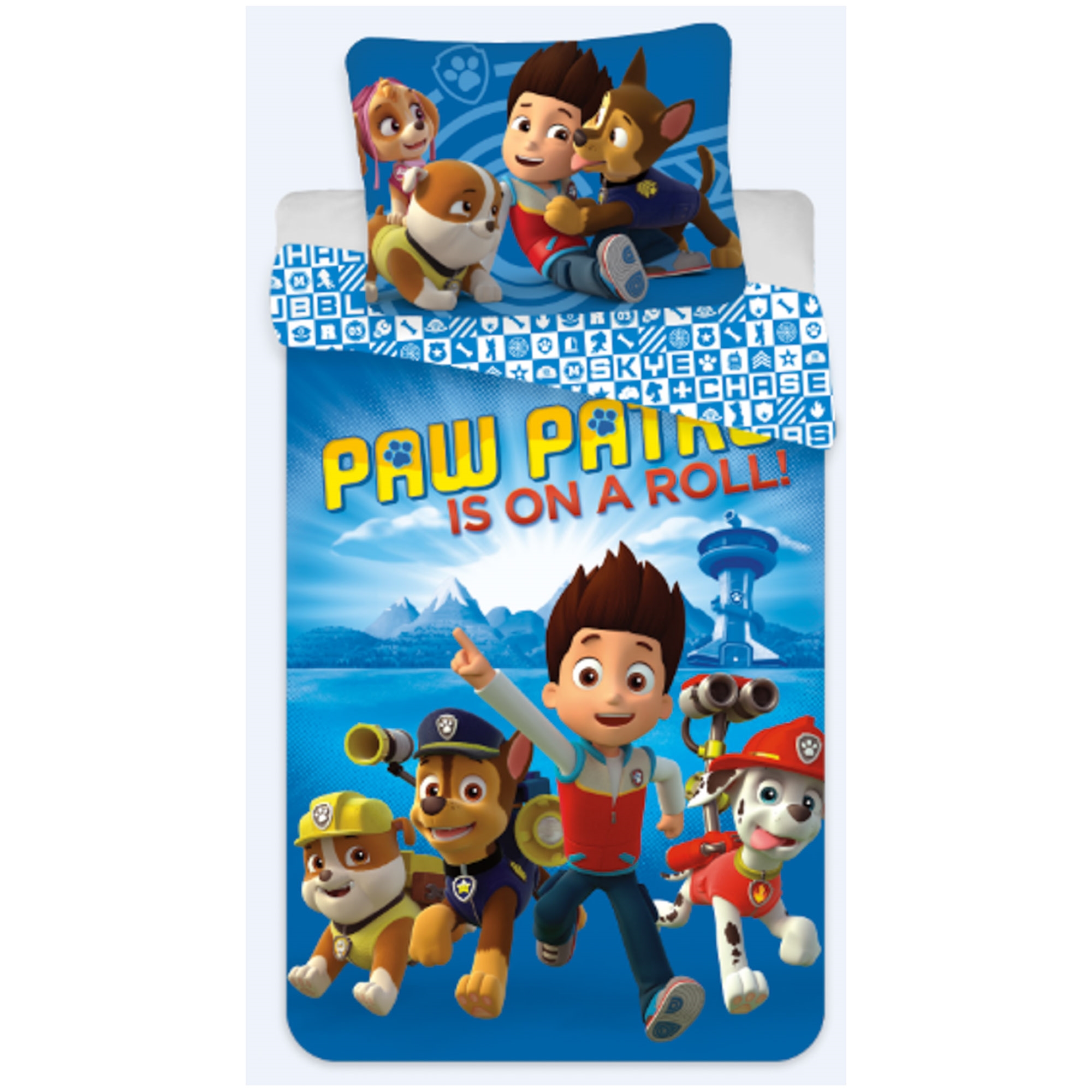 Voksen Størrelse Sengetøj Med Paw Patrol - Voksen Sengesæt - Legekammeraten.dk
