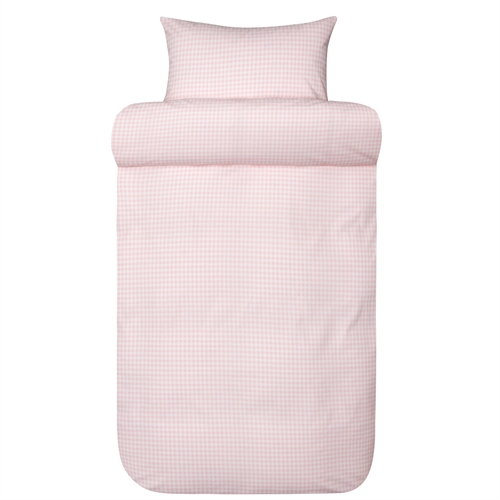 Ternet sengetøj 140x220 cm - Lyserødt sengesæt i 100% ekstra fin bomuld - Nils - Høie Of Scandinavia sengelinned