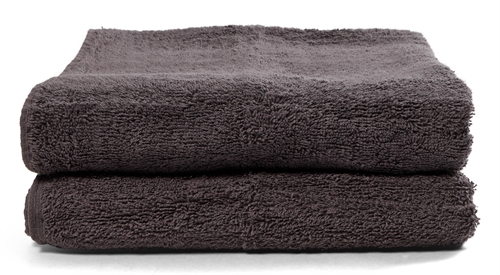 Badehåndklæder - 2 stk. - 70x140 cm - Mørkegrå - 100% Bomuld - Håndklædepakke fra Nordisk tekstil