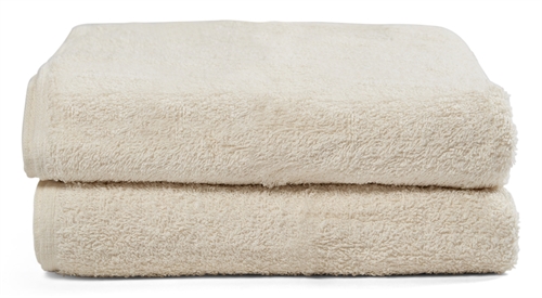 Håndklæder - 2 stk. 50x100 cm - Natur - 100% Bomuld - Håndklædepakke fra Nordisk tekstil