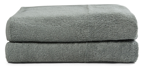 Badehåndklæder - 2 stk. - 70x140 cm - Støvet grøn - 100% Bomuld - Håndklædepakke fra Nordisk tekstil