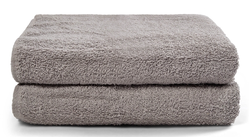 Håndklæder - 2 stk. 50x100 cm - Lysegrå - 100% Bomuld - Håndklædepakke fra Nordisk tekstil