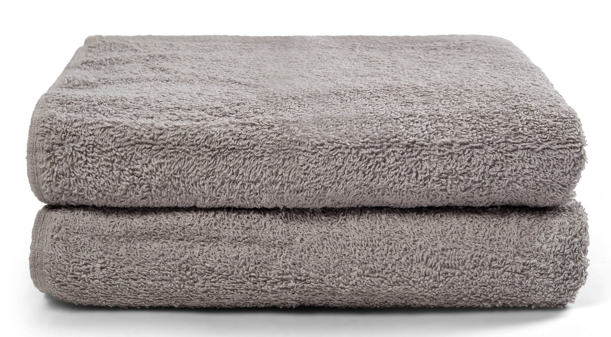 Bomulds håndklæder - 100% bomuld - 50x100 cm - 2-pak - Lyse grå