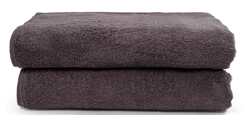 Håndklæder - 2 stk. 50x100 cm - Mørkegrå - 100% Bomuld - Håndklædepakke fra Nordisk tekstil