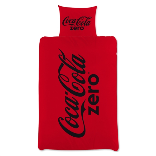 Coca Cola Zero sengetøj - Vendbart sengesæt med logo - 140x200 cm - 100% blødt bomulds sengelinned
