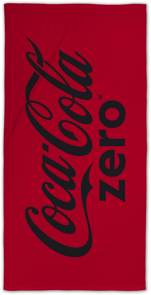 Coca Cola Zero håndklæde - 70x140 cm - 100% bomuld - Blødt badehåndklæde med Coca Cola Zero logo