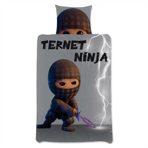 Ternet Ninja sengetøj - Blød og lækker bomuldskvalitet - 140x200 cm - Vendbart dynebetræk  