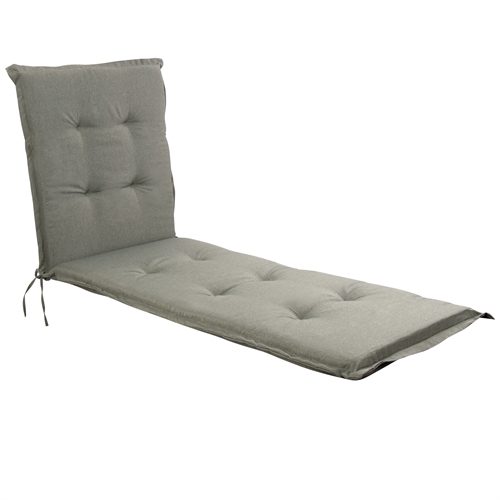 Luksus PLUS hynde til solvogn - Tyk skumkerne 7 cm - Grøn hynde til liggestol - Ekstra høj komfort & UV-resistent betræk - Nordstrand Home hynde til solseng 