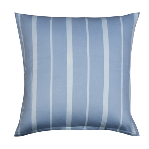 Ekstra blødt pudebetræk 60x63 cm - 100% bomuldssatin - Lyseblåt stribet hovedpudebetræk - 300 TC pudebetræk fra By Borg