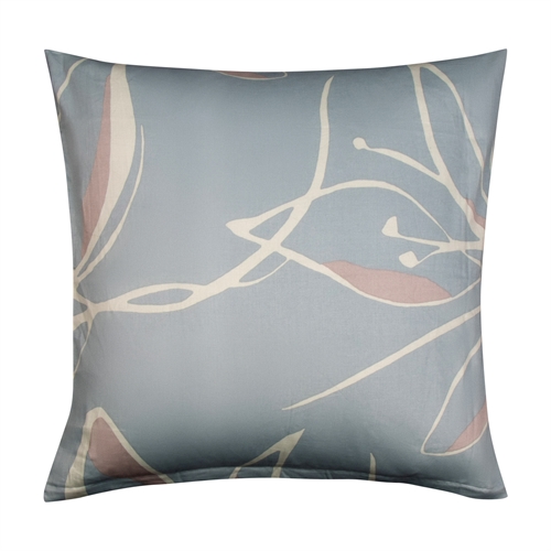 Ekstra blødt pudebetræk 60x63 cm - 100% bomuldssatin - Blomstret grønt hovedpudebetræk - 300 TC pudebetræk fra By Borg