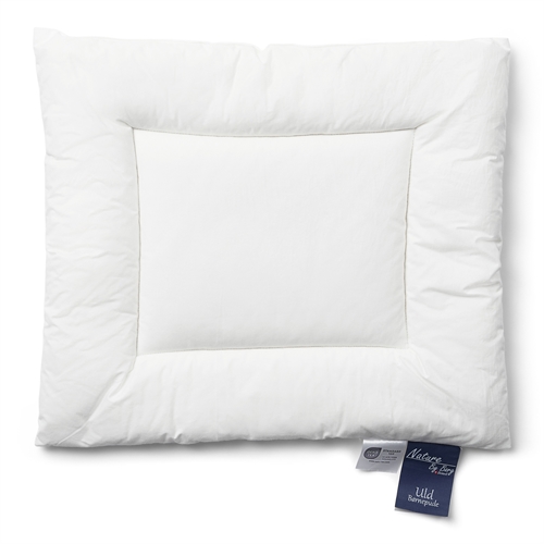Baby hovedpude med uld - Giver god støtte og er Sved absorberende - Baby pude 40x45cm fra  Nature By Borg 