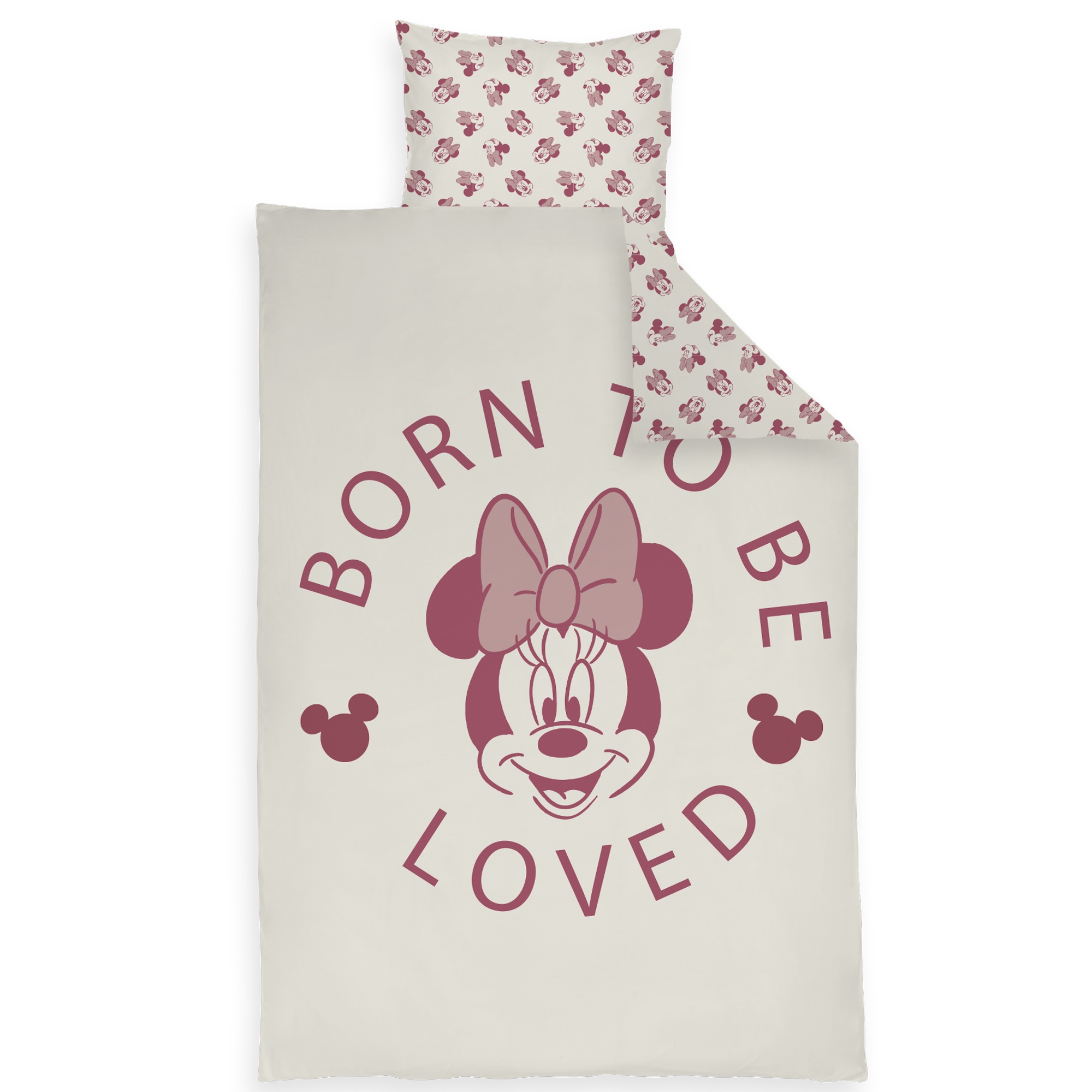 Minnie Mouse sengetøj - 100% bomuld - Junior sengetøj 100x140 cm - Born to be loved