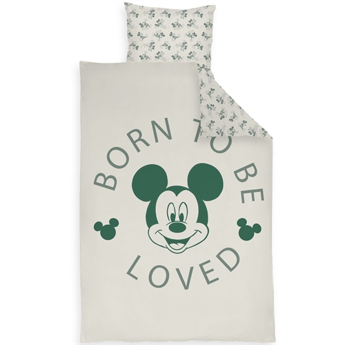 Mickey sengetøj 100x140 cm - Junior sengesæt med Mickey Mouse - Vendbart motiv - 100% bomulds sengelinned