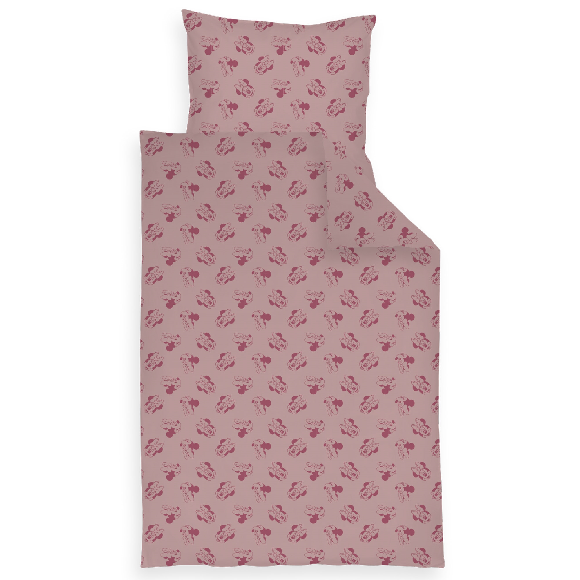 Minnie Mouse sengetøj - 100% bomuld - Baby sengetøj 70x100 cm - Rosa