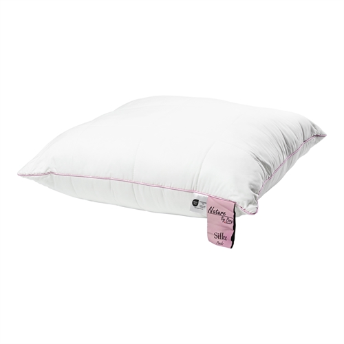 Silkepude med perfekt støtte - 100% Blødt bambus bolster - 60x63 cm - 3 kammer hovedpude - Nature By Borg pude