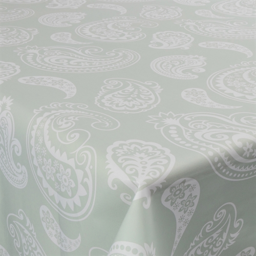 Tekstil voksdug - 140 cm bred - På metermål - White pattern - Voksdug med akrylbelægning