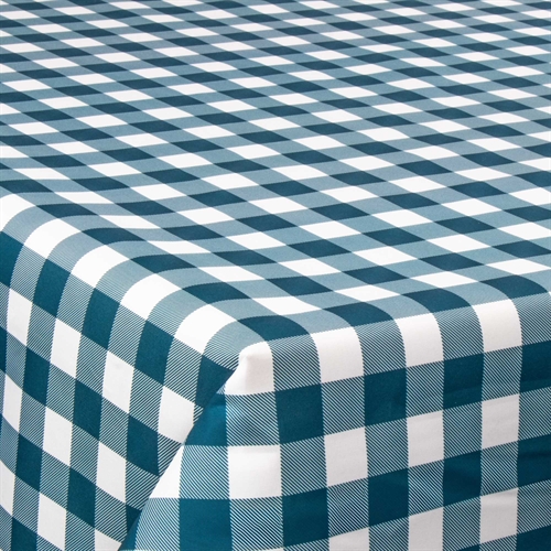 Tekstil voksdug - 140 cm bred - På metermål - Check Blue - Voksdug med akrylbelægning