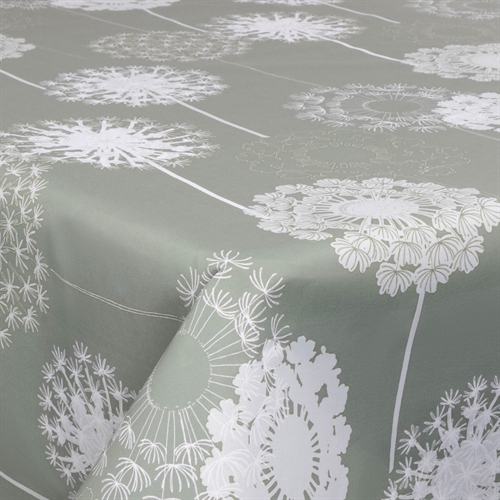 Tekstil voksdug - 140 cm bred - På metermål - White Flower - Voksdug med akrylbelægning