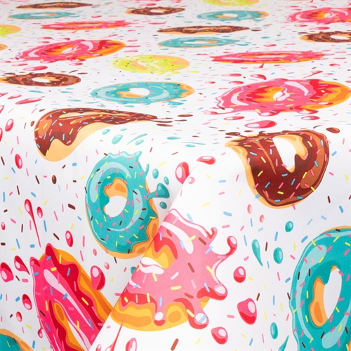 Tekstil voksdug - 140 cm bred - På metermål - Sprinkle Donuts - Voksdug med akrylbelægning