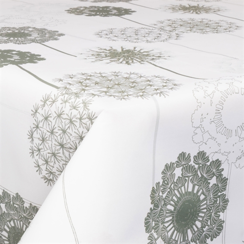 Tekstil voksdug - 140 cm bred - På metermål - Green Flower - Voksdug med akrylbelægning