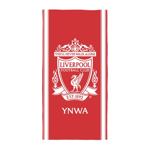 Liverpool håndklæde - 70x140 cm - 100% bomuld - Blødt badehåndklæde med Liverpool logo