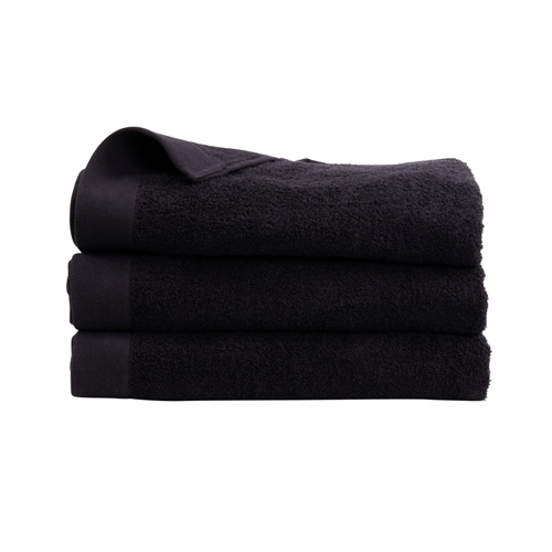 Badehåndklæde - 100% Blødt bomuld med høj absorberingsevne - 70x140 cm - Sort bade håndklæde fra danske By Borg