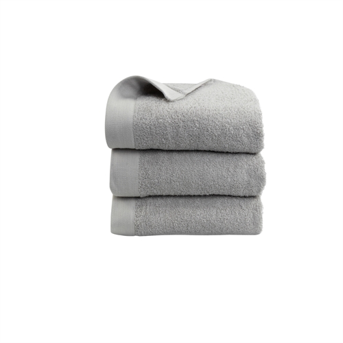 Gæstehåndklæde - 100% Blødt bomuld med høj absorberingsevne - 40x60 cm - Lysegråt håndklæde fra danske By Borg