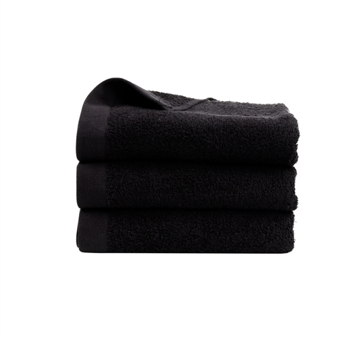 Håndklæde - 100% Blødt bomuld med høj absorberingsevne - 50x100 cm - Sort håndklæde fra danske By Borg