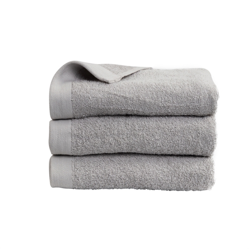 Håndklæde - 100% Blødt bomuld med høj absorberingsevne - 50x100 cm - Lysegråt håndklæde fra danske By Borg